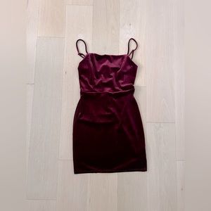 Urban Outfitters Red Velvet Dress